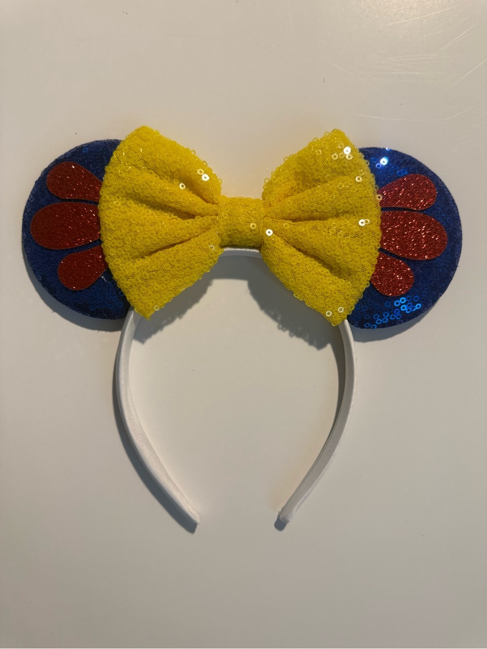 Snow White- Yellow Bow Sequin Ear Headband - Kids Costumes